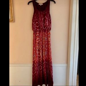 Bohemian Style Pattern Size Small Long Maxi Dress